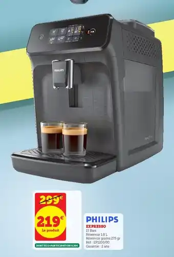 Super U Philips Expresso offre