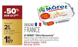 Carrefour St môret offre découverte offre