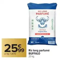 Carrefour Riz long parfumé buffalo offre