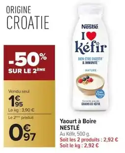 Carrefour Yaourt à boire nestlé offre