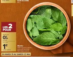 Carrefour Menthe offre
