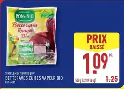 ALDI Simplement bon et bio - betteraves cuites vapeur bio offre