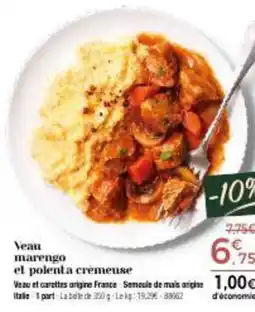 Thiriet Veau marengo el polenta crémeuse offre