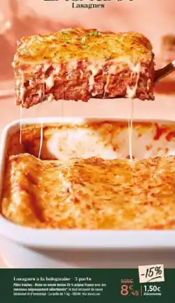 Thiriet Lasagnes à la bolognaise 3 parts offre