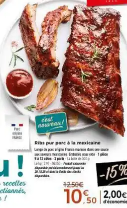 Thiriet Ribs pur porc à la mexicaine offre