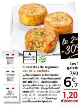 Thiriet 8 galettes de légumes offre