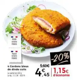 Thiriet 4 cordons bleus de dinde cuits offre