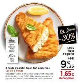 Thiriet 2 filets d'églefin façon fish and chips offre