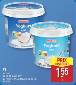 ALDI MILSANI Yaourt nature offre