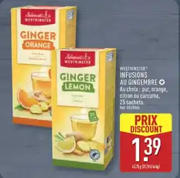 ALDI WESTMINSTER Infusions au gingembre offre