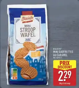 ALDI BISCOTTO Mini gaufrettes au caramel offre