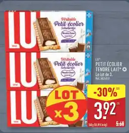 ALDI LU Petit écolier tendre lait offre
