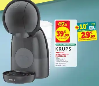 Super U KRUPS Nescafe Dolce Gusto offre