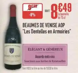 Grand Frais Beaumes de venise aop les dentelles en armoiries offre