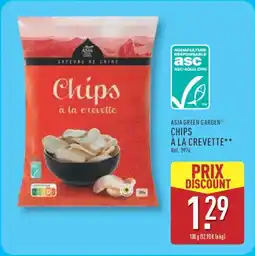ALDI ASIA GREEN GARDEN Chips à la crevette offre