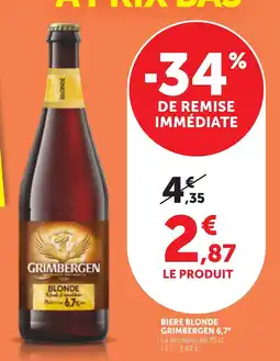 Bi1 Biere blonde grimbergen 6,7° offre