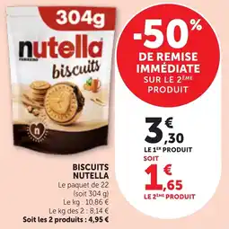 Bi1 Biscuits nutella offre