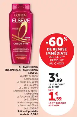 Bi1 Shampooing ou apres-shampooing elseve offre