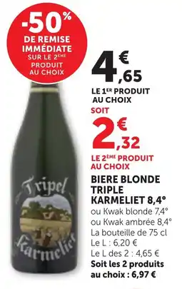 Bi1 Biere blonde triple karmeliet 8,4° offre