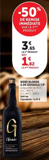 Bi1 Biere blonde g de goudale 7,9° offre