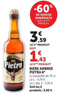 Bi1 Biere ambree pietra 6° offre