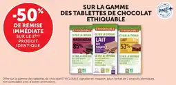 Bi1 Sur la gamme des tablettes de chocolat ethiquable offre