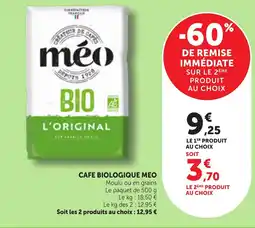 Bi1 Cafe biologique meo offre