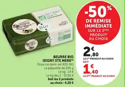 Bi1 Beurre bio isigny ste mere offre