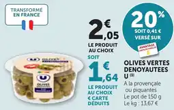 Bi1 Olives vertes denoyautees u offre