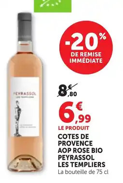Bi1 Cotes de provence aop rose bio peyrassol les templiers offre