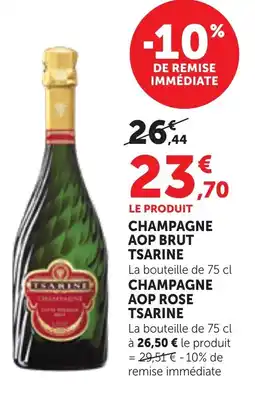 Bi1 Champagne aop brut tsarine offre