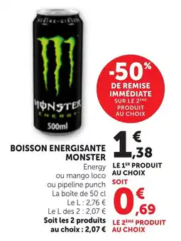 Bi1 Boisson energisante monster offre
