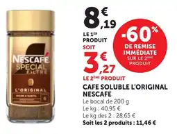 Bi1 Cafe soluble l'original nescafe offre