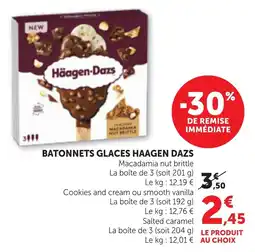 Bi1 Batonnets glaces haagen dazs offre