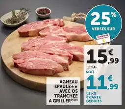 Bi1 Agneau epaule avec os tranchee a griller offre