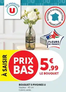 Bi1 Bouquet 5 pivoines u offre