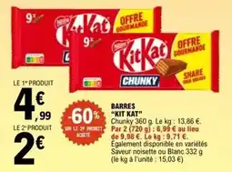 E.Leclerc Kit kat - barres offre