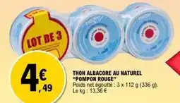E.Leclerc Thon albacore au naturel offre