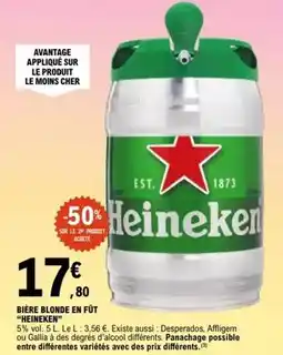 E.Leclerc Heineken - bière blonde en fût offre
