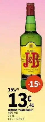 E.Leclerc J&b - whisky rare offre