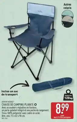 ALDI ADVENTURIDGE Chaise de camping pliante offre