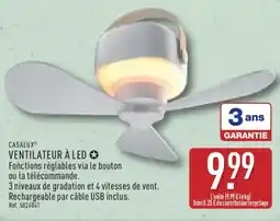 ALDI CASALUX Ventilateur à led offre
