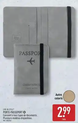ALDI LIVE IN STYLE Porte-passeport offre