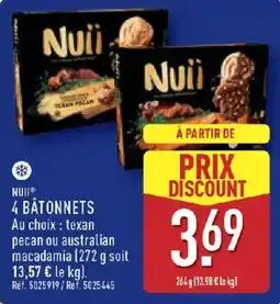 ALDI NUII 4 bâtonnets offre