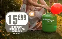 La Foir'Fouille Bonbonne helium 30 ballons offre