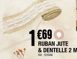 La Foir'Fouille Ruban jute & dentelle 2 m offre