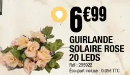 La Foir'Fouille Guirlande solaire rose 20 leds offre