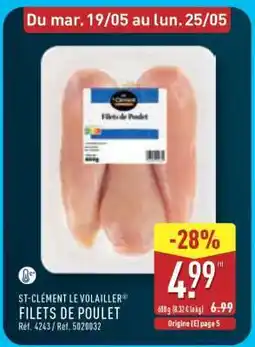 ALDI Filets De Poulet offre