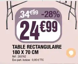 La Foir'Fouille Table rectangulaire offre