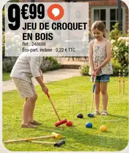La Foir'Fouille Jeu de croquet en bois offre